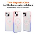 thumbnail image 3 of Allytechgroup iPhone 14 Case with Screen Protector, Compatible with Magsafe Transparent Matte Back Cover Anti-Scratch Drop Protective Phone Case for Apple iPhone 14, Lightpurple, 3 of 7