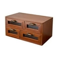thumbnail image 1 of Organizador de escritorio de madera con 4 cajones, caja de almacenamiento de madera, rústico, cajones de almacenamiento Vintage para accesorios de, 1 of 9