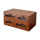 thumbnail image 1 of Organizador de escritorio con 4 cajones, cajones de almacenamiento rústico vintage caja de almacenamiento de madera para accesorios de escritorio de, 1 of 9