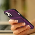 thumbnail image 5 of Allytech Case for iPhone 13 5G 6.1" Cover with Credit Card Holder ID Slot, Dual Layer Anti-Scratch Back Card Pockets Skin Cover with HD Tempered Glass Screen Protector for iPhone 13 2021, Purple, 5 of 5
