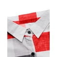 thumbnail image 4 of Innerwin Blouse Col à Revers Chemises pour Femmes Plage Boutonnée Hauts Décontractés Rouge S, 4 of 9