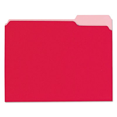 UPC 087547123034 product image for Interior File Folders  1/3-Cut Tabs  Letter Size  Red  100/Box | upcitemdb.com