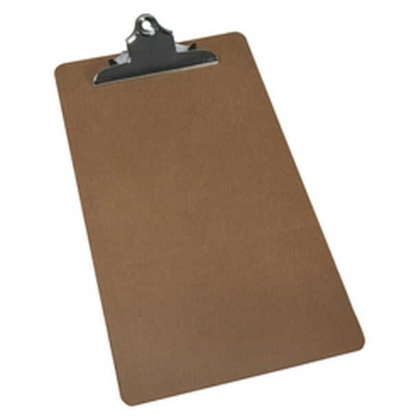 School Smart Legal Clipboard, 9 x 151/2 x 1/8 Inches, Hardboard, Brown, Bright Nickel Walmart