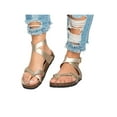 thumbnail image 1 of Avamo Womens Casual Buckle Straps Sandals Flip Flop Platform Footbed Sandals, 1 of 2