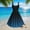 Blue, variant on SMihono Casual Dresses for Women 2025 Gradient Print Dress Pleated Spaghetti Strap Midi Dress Summer Beach Party Dresses Green L
