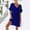 Navy, variant on Elvqul Womens Summer Dresses Pullover Mini Dress V-Neck Short Sleeve Holiday Plain Tank Dresses for Women Pockets