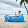 thumbnail image 6 of Heavy Duty Inflatable Sofa Bed – Extra Large Portable Camping Couch with Quick Inflate/Deflate, 440 lb Capacity, Carry Bag Included – Outdoor Lounge for Beach, Backyard, Travel, Parties & Camping, 6 of 13