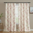 thumbnail image 2 of THD Yasmine Floral Room Darkening Rod Pocket Light Filtering Curtain Panels - Set of 2, 2 of 7