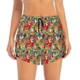 thumbnail image 4 of Lsque Funny Owl Bird Printed Women's Running Shorts with Liner Pockets,Elastic Quick Dry Workout Athletic Gym Yoga Shorts,Womens High Waist Shorts-, 4 of 9