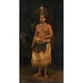 thumbnail image 2 of Antonio Zeno Shindler 11x18 Gold Ornate Wood Frame and Double Matted Museum Art Print Titled - Samoan Woman (ca. 1885-1899), 2 of 4