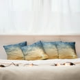 thumbnail image 3 of Ambesonne Blue Throw Pillow Cover 4 Pack, Sky Sun Rays Dusk, 24", Slate Blue Sepia, 3 of 6