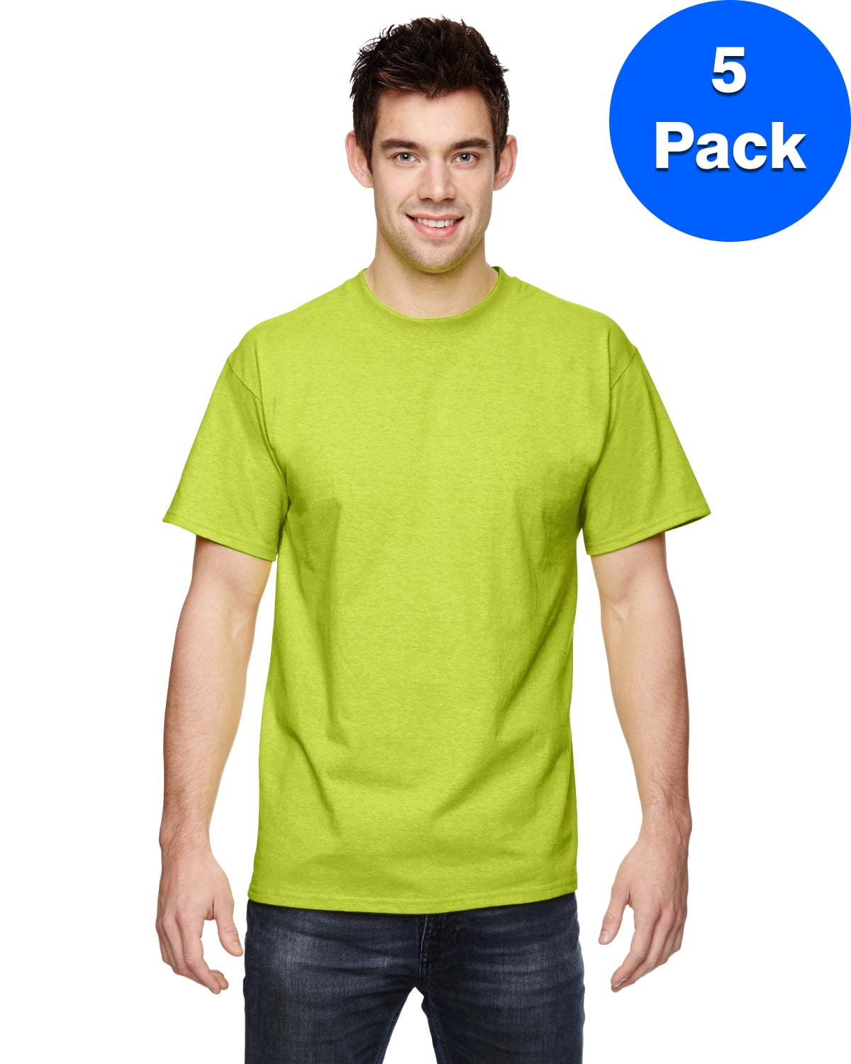 Mens 5 oz. Heavy Cotton HD T-Shirt 3931 (5 PACK) - Walmart.com