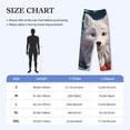 thumbnail image 4 of Pofeuu White Wolf With Flowers Print Men's Pajama Pants, Soft Lounge Pajama Pants with big pockets for Men Plaid Pj Bottoms-Large, 4 of 6