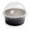Black/4 oz, variant on Pastry Tek 3 oz Round Cow Lines Aluminum Baking Cup - with Plastic Dome Lid - 3 1/4" x 3 1/4" x 1" - 100 count box