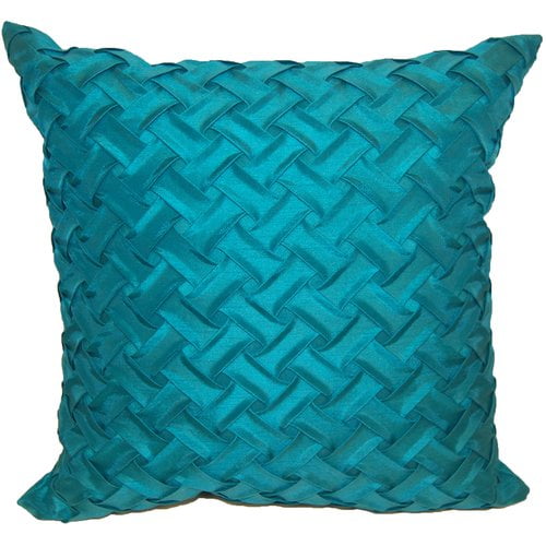Lattice Decorative Throw Pillow Teal