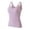 Purple, variant on MOJOGO Summer Lace Undershirts for Women V Neck Tank Tops with Built in Bra Strenchy Rib Knitted Tops for Everyday Wear Purple Free Size