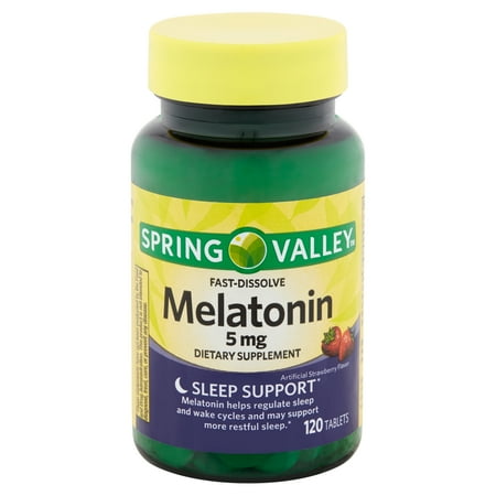 Spring Valley Fast-Dissolve Melatonin Tablets, 5 mg, 120 count