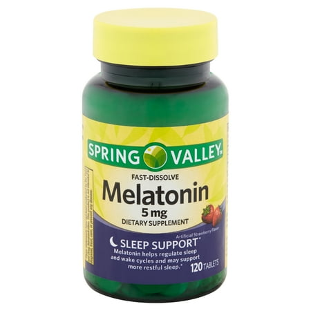 Spring Valley Fast-Dissolve Melatonin Tablets, 5 mg, 120