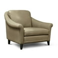 thumbnail image 3 of Hello Sofa Home Sienna Mid-Century Modern Top Grain Leather Armchair in Beige, 3 of 6