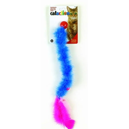 Company Featherlite Boa Bouncing Catnip Cat Teaser Toy, Quality Material used for your pet's best health By JW