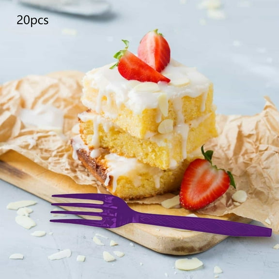 20pcs Purple Plastic Knives Disposable Party Cutlery for Birthdays Weddings Picnics and Holiday Events Durable Tableware for Meals Snacks and Dessert Serving