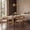 Natural, variant on EHANCIS 7‑Piece Dining Table Set for 6, Rectangular Kitchen Table with 6 Upholstered Barrel‑Back Chairs, Curved Back & Padded Seats, Wood‑Grain Top, for Dining Room