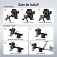 thumbnail image 4 of Alxum Wireless Charging Car Mount, Suction Cup Dash Mount for iPhone13, 12, 11, Samsung Galaxy, Single Piece, 4 of 7