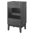 thumbnail image 5 of Vanity Cabinet (Sink not included), Dark Grey Gray, Wood, Mid Century Hotel Bedroom Bathroom, Modern Contemporary HB33487, 5 of 8