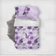 thumbnail image 2 of Juego de cama infantil grande de flores moradas (edredón o funda nórdica), 2 of 5