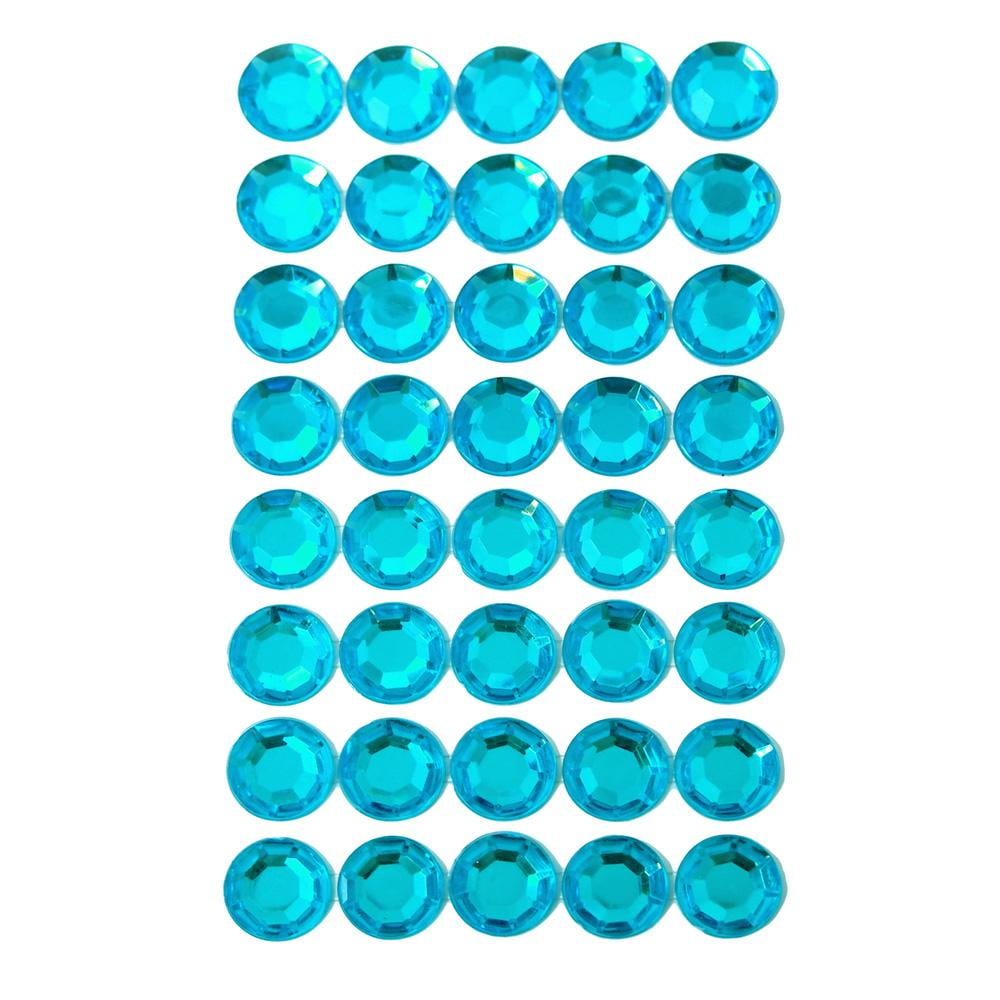 40 x Self Adhesive Gems Clear AB Round Diamante Rhinestones Resin Crystals  Stick on Gems Card Making Embellishments For Crafts