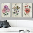 thumbnail image 3 of wall26 Framed Canvas Print Wall Art Set Pastel Watercolor Lily Daisy Flowers Nature Floral Illustrations Modern Art Rustic Botanical Relax/Calm for Living Room, Bedroom, Office - 16"x24"x3, 3 of 5