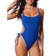 thumbnail image 1 of Traje de baño entero DOBREVA con tirantes y espalda descubierta azul XL, 1 of 6