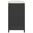 thumbnail image 3 of vidaXL Garden Bar Stools with Cushions 2 pcs Black Poly Rattan, 3 of 5