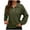 Army Green, variant on GigrtiJin Women's 1/4 Zipper Pullover Top Casual Solid Color Long Sleeved Shirt Fashion V-Neck Comfy Loose Blouse
