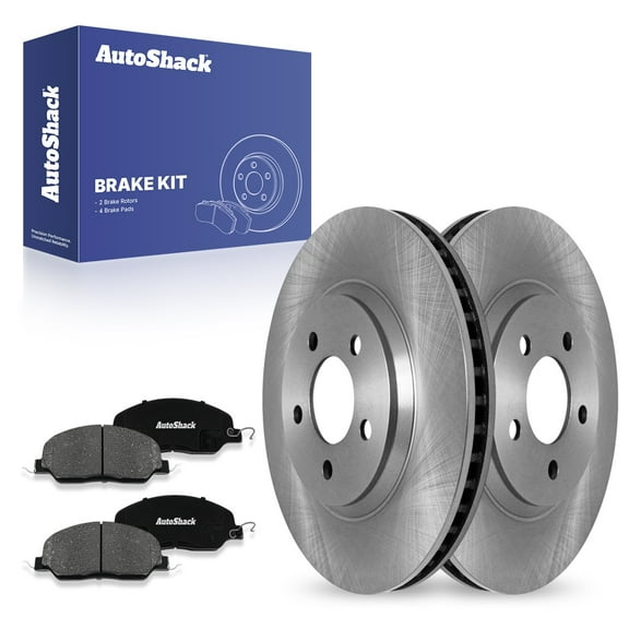 AutoShack Front Brake Rotors Premium Ceramic Brake Pads | Replacement for 2005-2010 Ford Mustang 4.6L V8 RWD | 6-PC Brake Kit