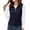 Navy, variant on Fleece Jacket Women Nelozsy Women's Rocking Velvetsleeveless Full Zippered Velvet Top With Zipper Pocket Outdoor Warm Shoulder Light Blue XXL