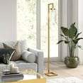 thumbnail image 2 of Evelyn&Zoe Modern Metal Floor Lamp with Seeded Glass Shade, 2 of 10