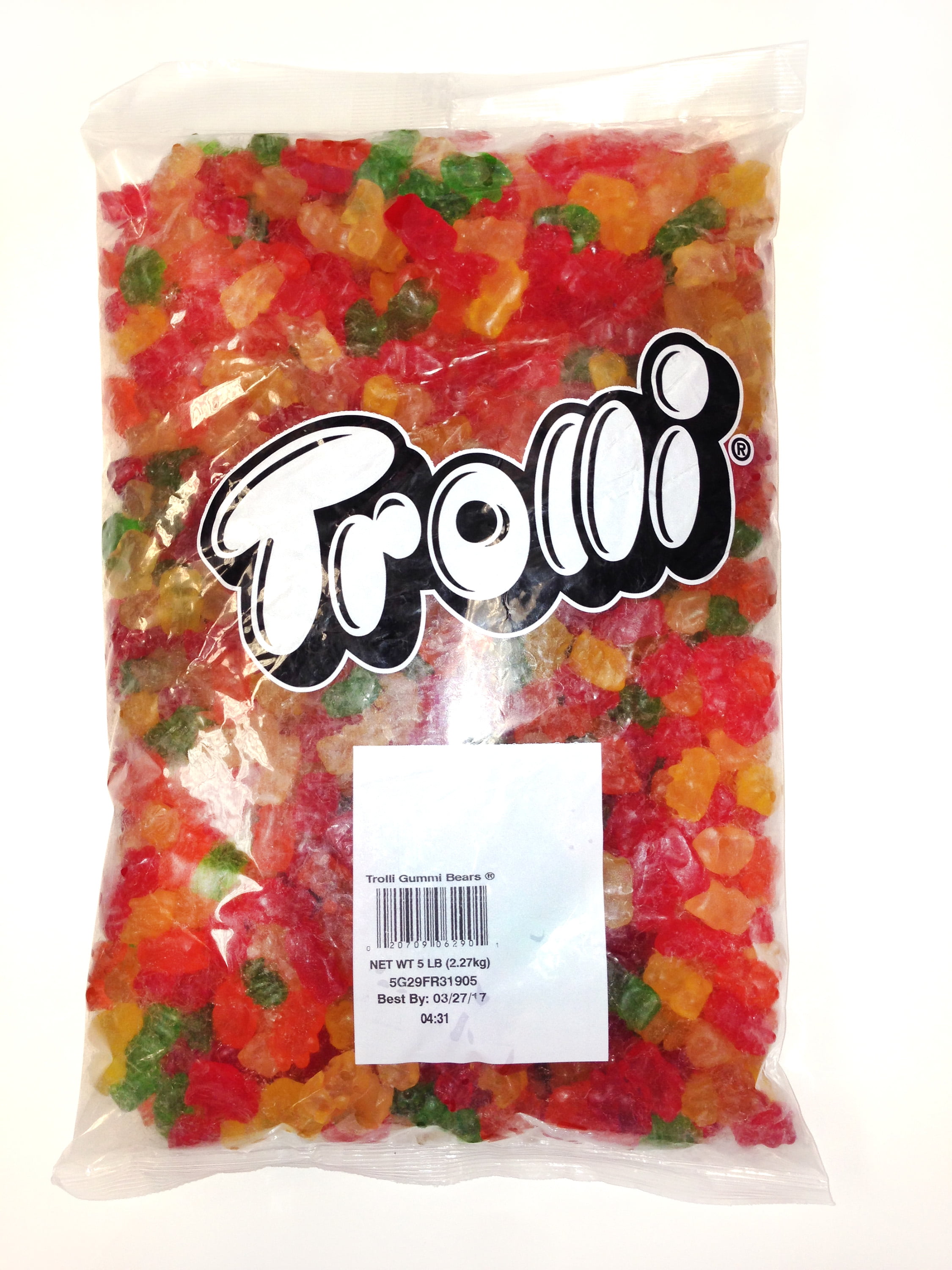 Trolli, Assorted Flavors Gummi Bears, 5 Lb