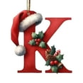 thumbnail image 2 of Kbndieu Initial Ornaments for Christmas Tree, Christmas Letter Ornaments Christmas Tree Decorations Christmas Hanging Decor Gifts for Women Men Friends Family Party Indoor K, 2 of 6