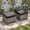 Black,Gray Wicker A, variant on Ovios Outdoor Patio Ottoman with Cushion Wicker Coffee Table Extra Seat for Garden, Backyard, Porch, or Balcony