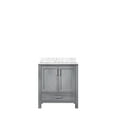thumbnail image 3 of Lexora Home Jacques 30" Carrara Marble Top Single Vanity in Distressed Gray, 3 of 9