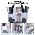 thumbnail image 2 of Tote Bag for Women - Poodles Shoulder Bag - Large Utility Work Duffle Bag with Zipper Handbag for Travel, Work, Sprots, 2 of 5