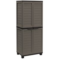 Starplast Storage Cabinet 70.9" H x 29.5" W x 20.7" D with 4 shelves, Mocha/Brown