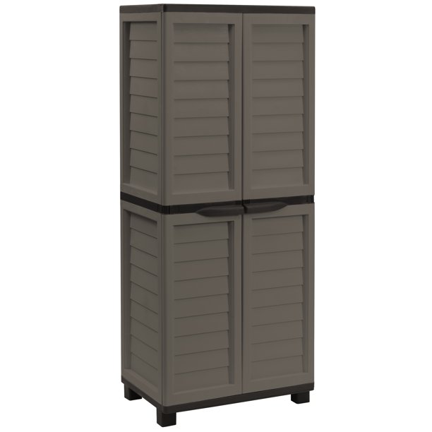 Starplast Storage Cabinet 70 9 H X 29 5 W X 20 7 D With 4 Shelves Mocha Brown Walmart Com Walmart Com