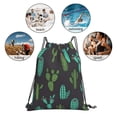 thumbnail image 5 of cactus pattern Drawstring Backpack Sackpack String Bag Cinch Waterproof Bags for Gym Sports Yoga Travel Beach Swimming shopping, 5 of 7
