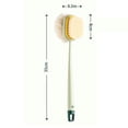 thumbnail image 2 of Double-Sided Shower Brush with Long Handle Reusable Back Exfoliating Scrubber(Green Algae Cloth), 2 of 3