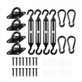 thumbnail image 1 of 44 Pcs Sun Shade Sail Hardware Kit for Triangle Rectangle Sun Shade Sail Installation,for Patio, Garden Outdoors,1 x Sun Shade Sail Hardware Kit(6mm 44 pieces),Black, 1 of 9