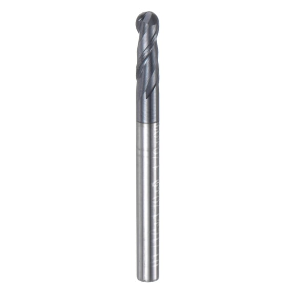 Uxcell Ball Nose End Mill 1/16" Radius 1/8" Shank Solid Carbide AlTiN Coated Upcut Spiral 2 Flutes
