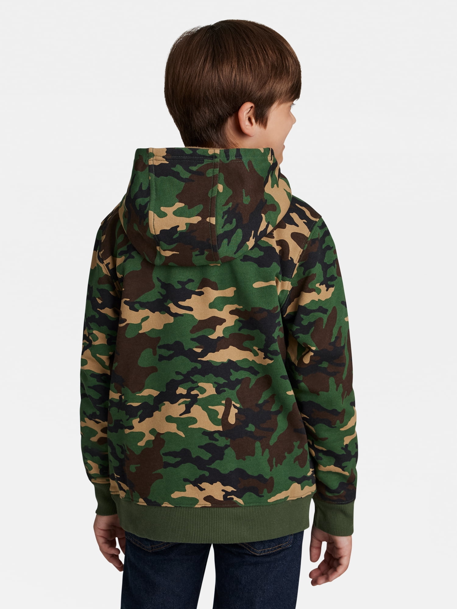 John Deere Boys Camo Graphic Fleece Long Sleeve Hoodie, Sizes 4-18
