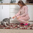 thumbnail image 3 of Red Christmas Collage Pattern Kitchen Rugs Sets Of 2,Anti Fatigue Kitchen Mat Rugs Non Slip Washable,Decorative Kitchen Floor Mats for Kitchen,Sink,Laundry,17"x30"+17"x47", 3 of 7